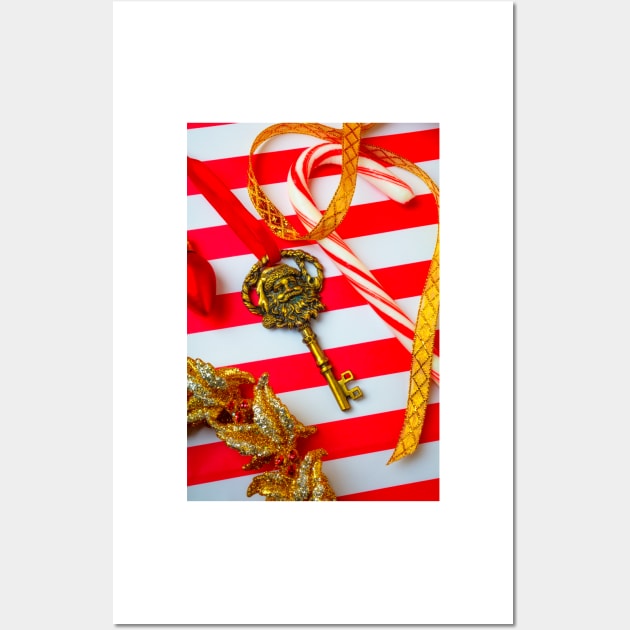 Santa Claus Skeleton Key Wall Art by photogarry